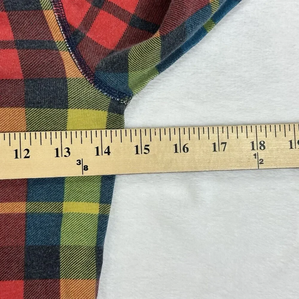 Hanna‎ Andersson Organic Cotton Plaid Pajama Top Kids Size 12 Long Sleeve